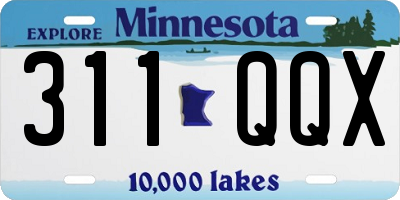 MN license plate 311QQX