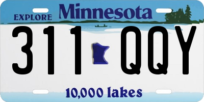 MN license plate 311QQY