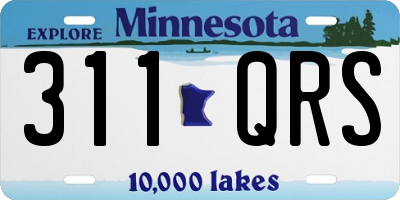 MN license plate 311QRS
