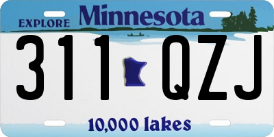 MN license plate 311QZJ