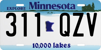 MN license plate 311QZV