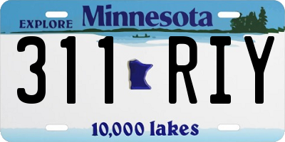 MN license plate 311RIY