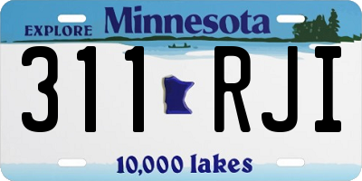 MN license plate 311RJI