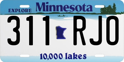 MN license plate 311RJO