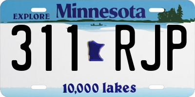 MN license plate 311RJP