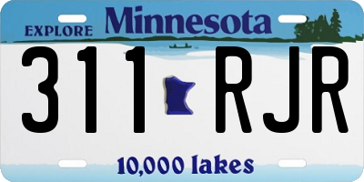 MN license plate 311RJR