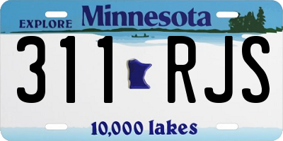 MN license plate 311RJS