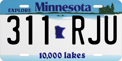 MN license plate 311RJU