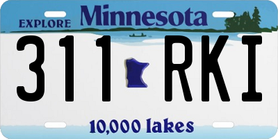 MN license plate 311RKI