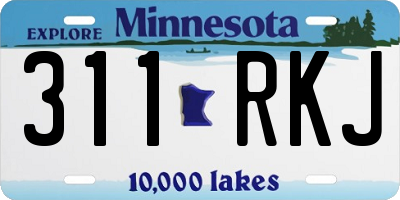 MN license plate 311RKJ