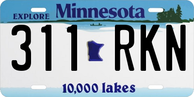 MN license plate 311RKN