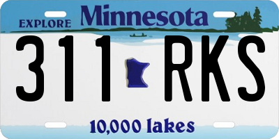 MN license plate 311RKS