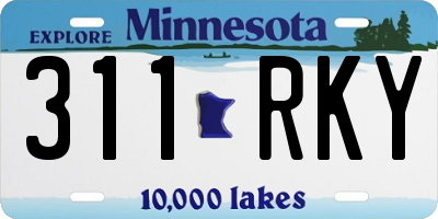 MN license plate 311RKY