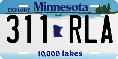 MN license plate 311RLA