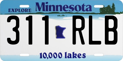MN license plate 311RLB