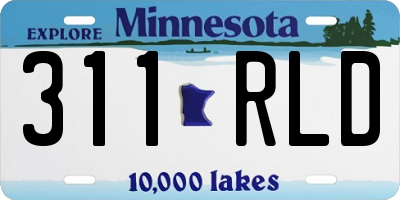 MN license plate 311RLD