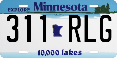 MN license plate 311RLG
