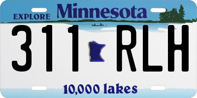 MN license plate 311RLH