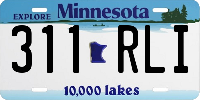 MN license plate 311RLI