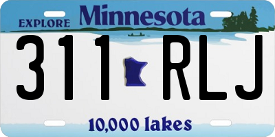 MN license plate 311RLJ