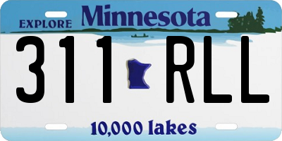 MN license plate 311RLL