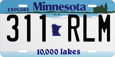 MN license plate 311RLM