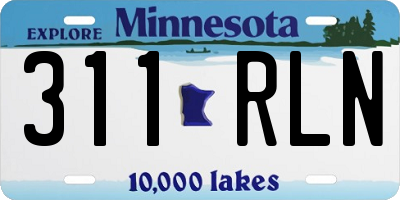 MN license plate 311RLN
