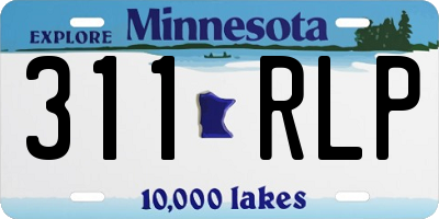 MN license plate 311RLP