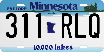 MN license plate 311RLQ