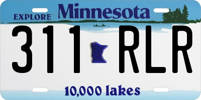 MN license plate 311RLR
