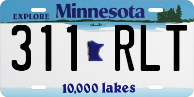 MN license plate 311RLT