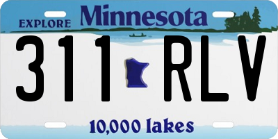 MN license plate 311RLV