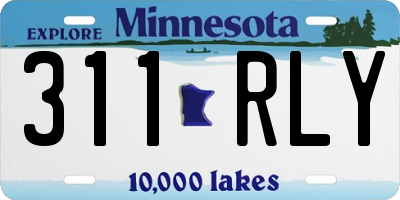 MN license plate 311RLY