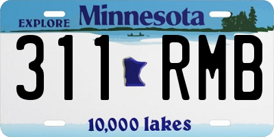 MN license plate 311RMB