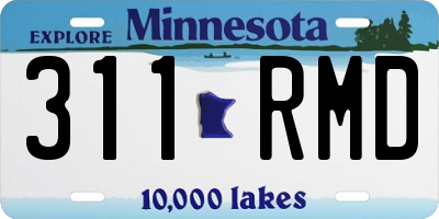 MN license plate 311RMD