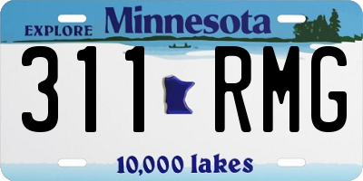 MN license plate 311RMG
