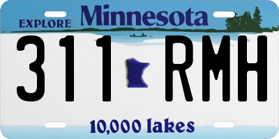 MN license plate 311RMH