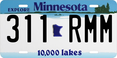 MN license plate 311RMM