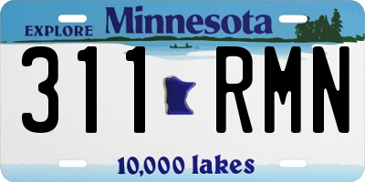 MN license plate 311RMN
