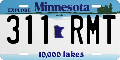 MN license plate 311RMT