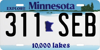 MN license plate 311SEB