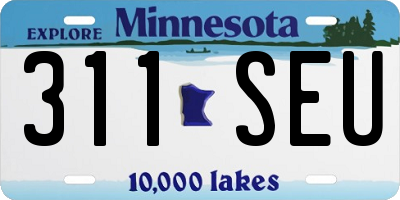MN license plate 311SEU