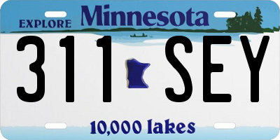 MN license plate 311SEY
