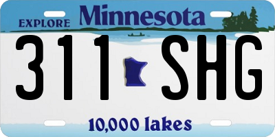 MN license plate 311SHG