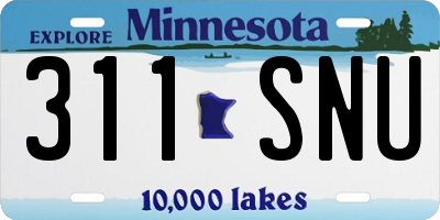 MN license plate 311SNU