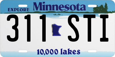 MN license plate 311STI