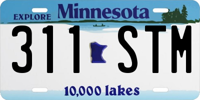 MN license plate 311STM