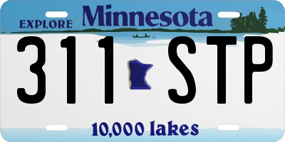 MN license plate 311STP