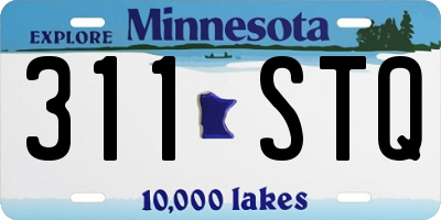 MN license plate 311STQ