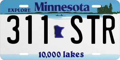MN license plate 311STR